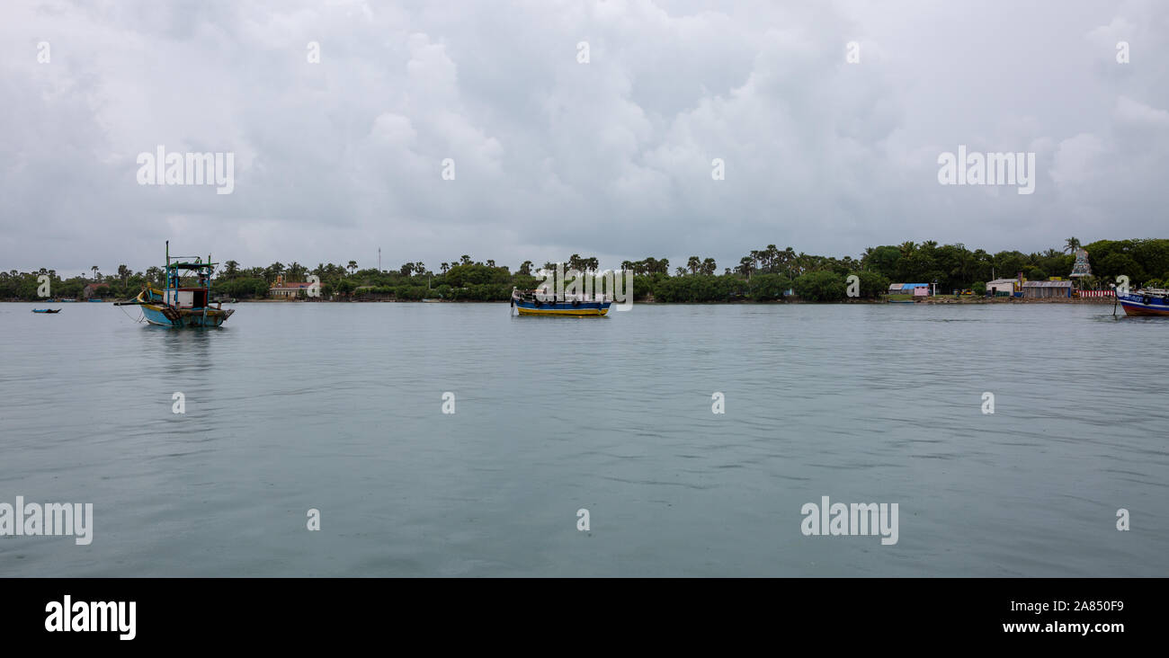 Nainativu isola, Tempio Hindu Sri Naga Pooshani Amman Kovil, Sri Lanka Foto Stock