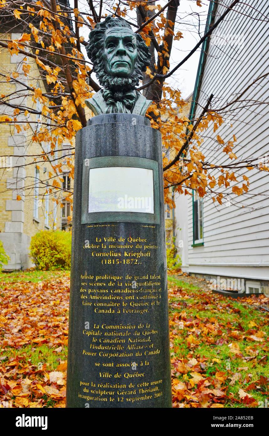 La città di Quebec, Canada -31 OTT 2019- Vista della Maison Krieghoff, una storica casa del pittore Cornelius Krieghoff situato sulla Grande Allee in Quebec Ci Foto Stock