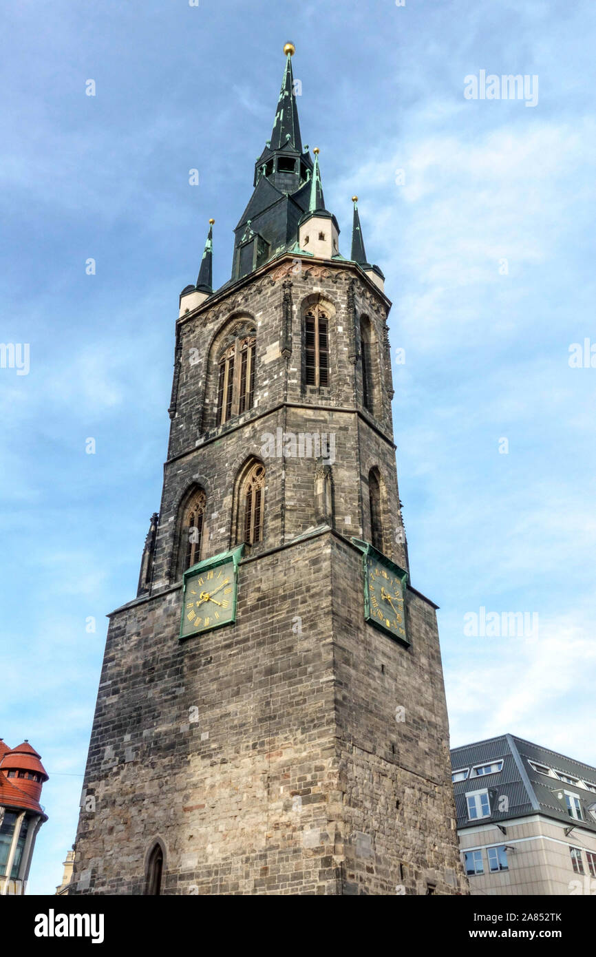 Torre Rossa, Roter Turm Halle Saale Germania Foto Stock