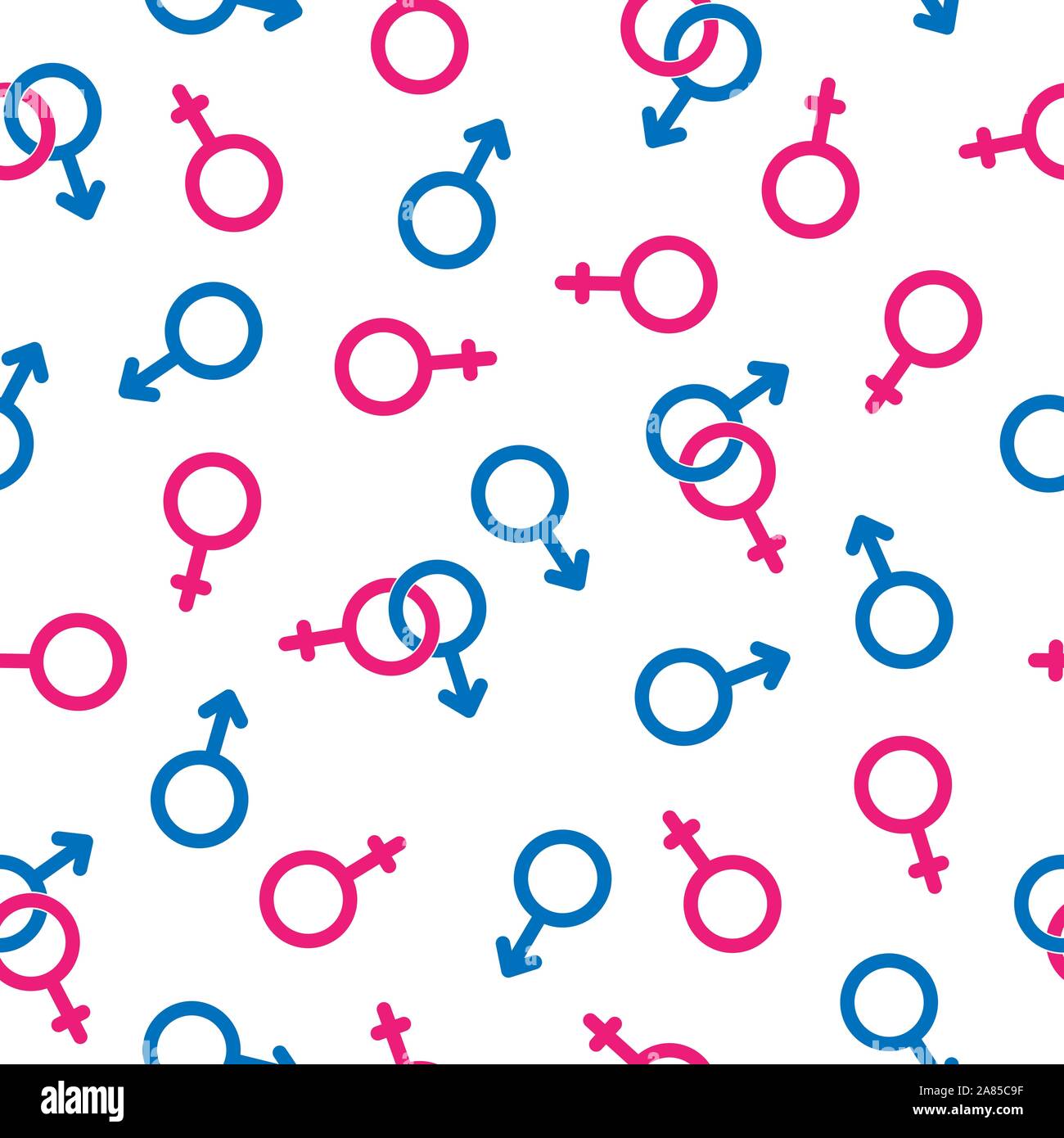 Modello senza cuciture con maschio e femmina di icone per i tessili, l'imballaggio, carta stampa, semplice sfondi e texture. Illustrazione Vettoriale
