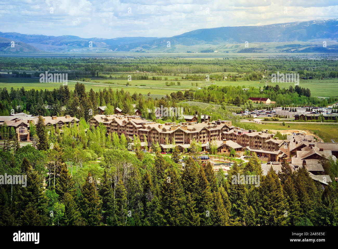 Quattro Stagioni Jackson Hole Resort di lusso, Ski Lodge in Teton Village Foto Stock