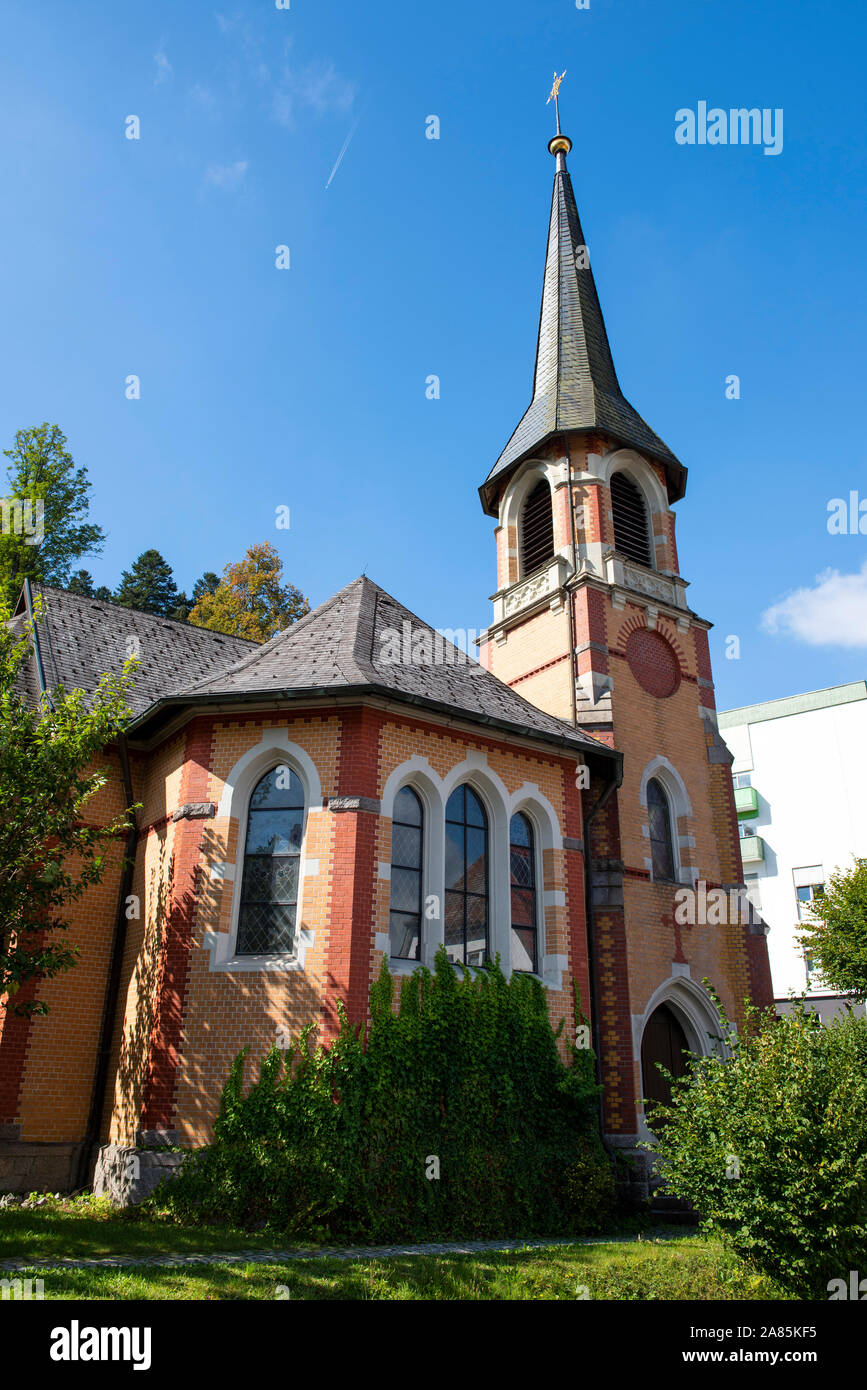 La piccola chiesa di Triberg, Foresta Nera Germania Europa UE Foto Stock