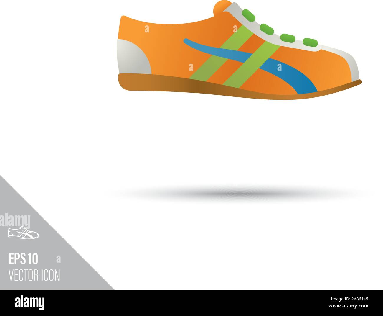 Liscia shoeicon stylesports. Usura del piede illustrazione vettoriale. Illustrazione Vettoriale