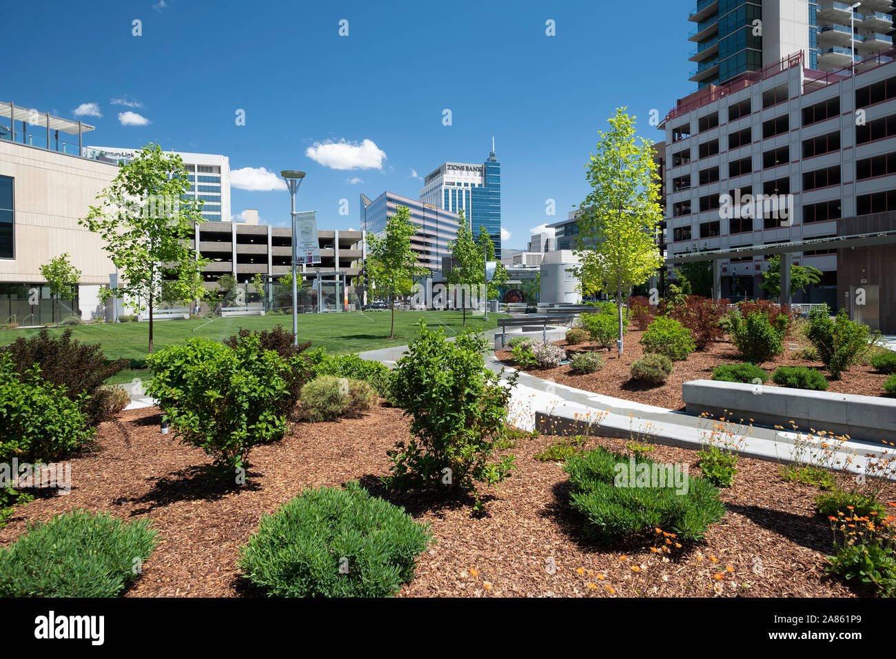 Vista del centro della città di Boise Idaho Foto Stock