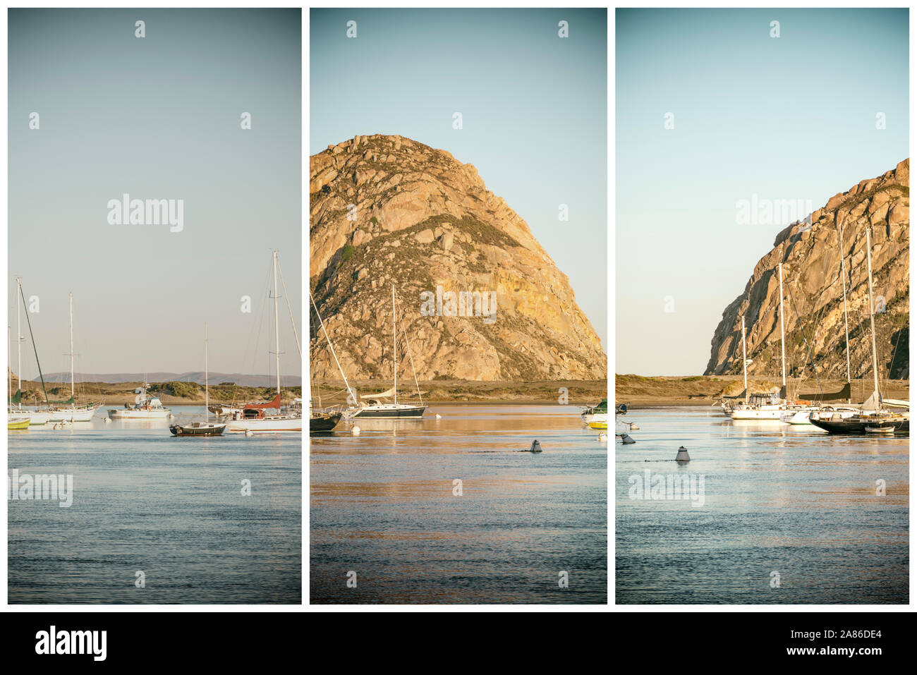Morro Bay Harbor. Morro Bay, California, Stati Uniti d'America. Foto Stock