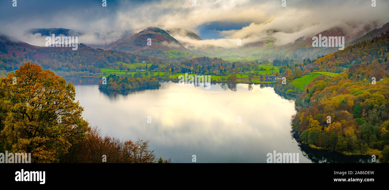 Grasmere in un pomeriggio autunnale, Lake District inglese, REGNO UNITO Foto Stock
