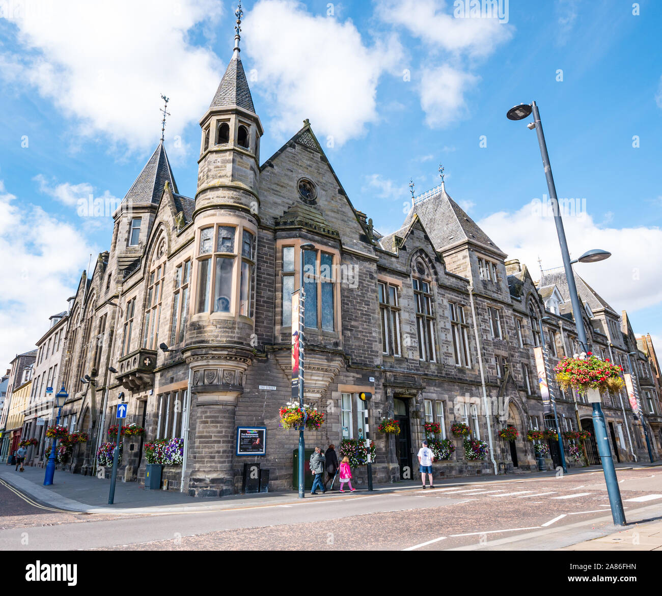 Tay Street, Perth City, Scotland, Regno Unito Foto Stock