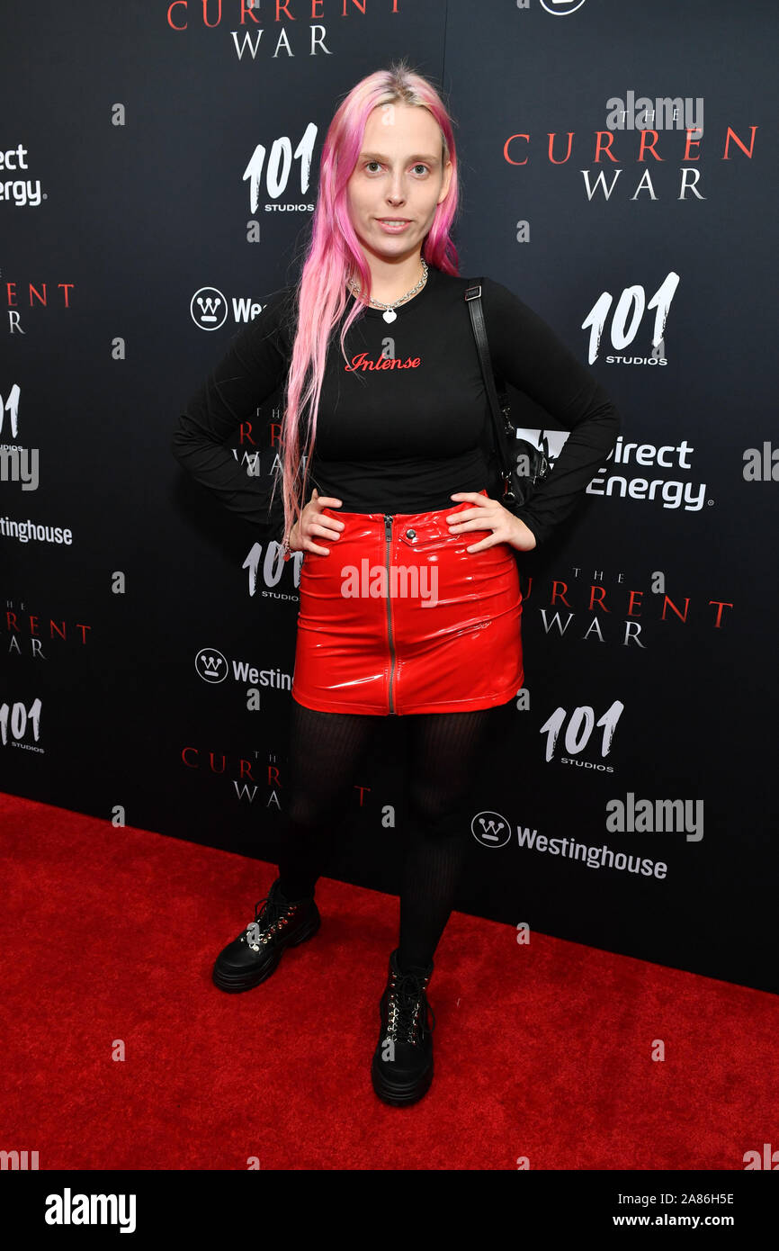 Mery Racauchi - "L'attuale guerra' premiere del film, arrivi, AMC Lincoln Square 13, New York, Stati Uniti d'America - 21 Ott 2019 Foto Stock