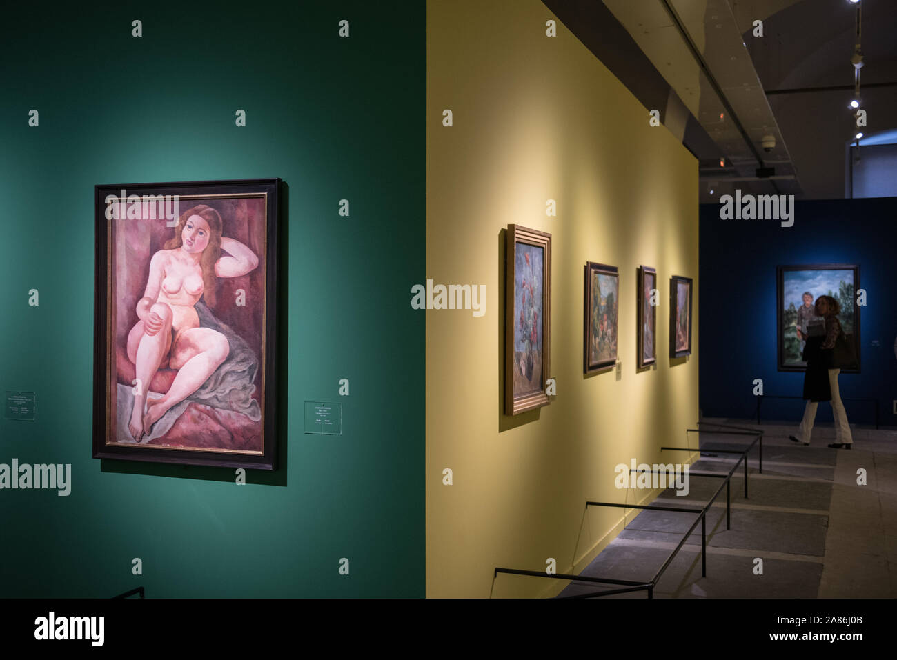 Alla fiera 'MODIGLIANI e l'avventura di Montparnasse' al 'Museum della città' nella Piazza del Luogo Pio, Livorno.. Settore au contemporaneo Foto Stock