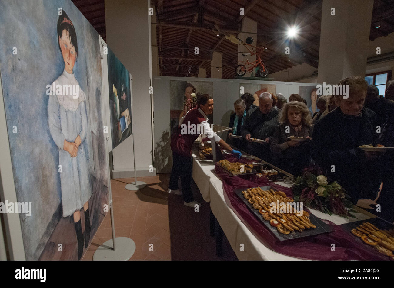 Inaugurazione della mostra 'MODIGLIANI e l'avventura di Montparnasse' al 'Museo della città' a Livorno Foto Stock