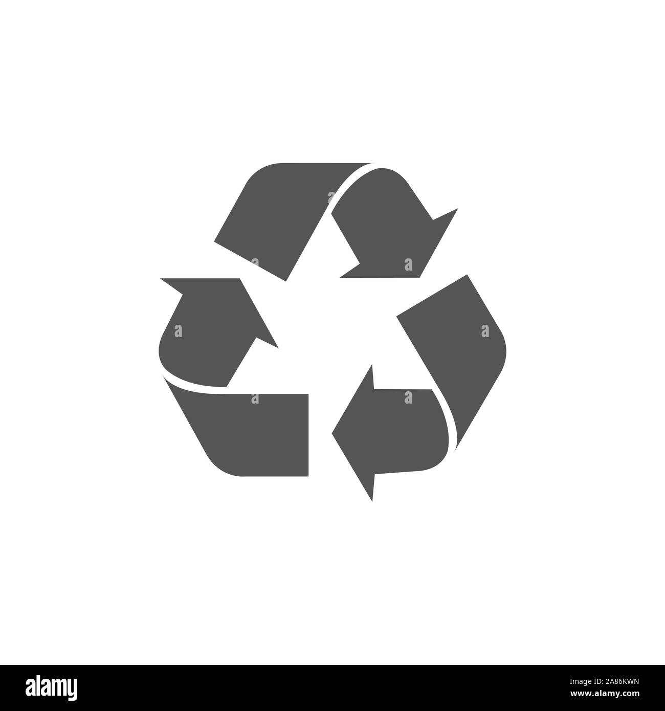 Riciclare le frecce icona cerchio. Vettore eco bidone dei rifiuti segno, organico riutilizzare e riciclare bio confezione simbolo freccia. Riciclare le frecce icona cerchio. EPS 10 Illustrazione Vettoriale