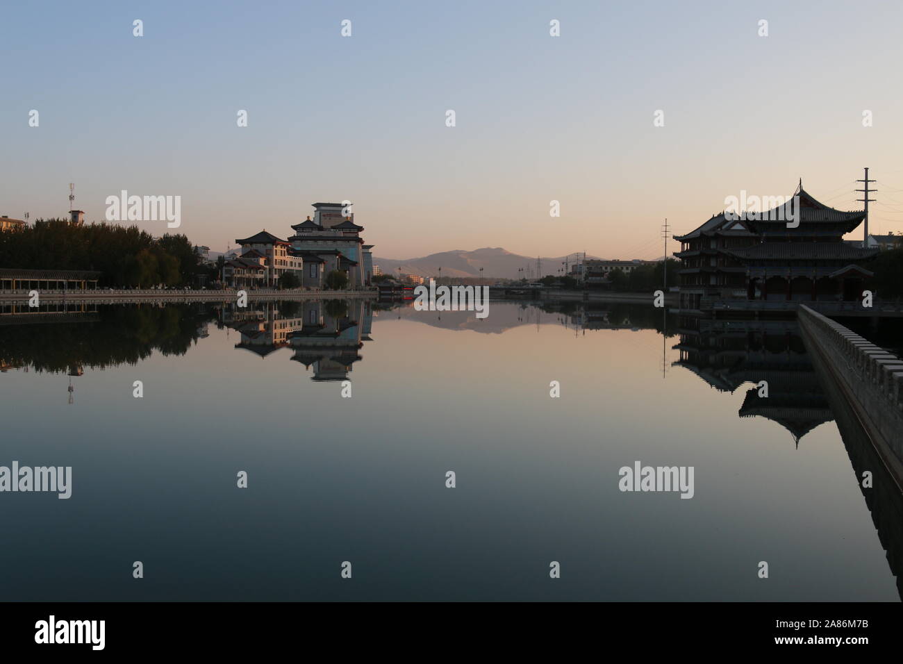 Dunhuang, Jiuquan, Gansu, Cina Foto Stock