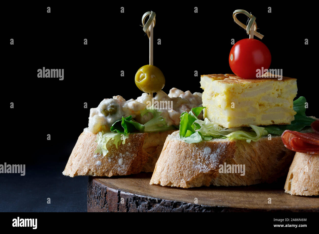 Varietà di spiedino di spagnolo Foto Stock