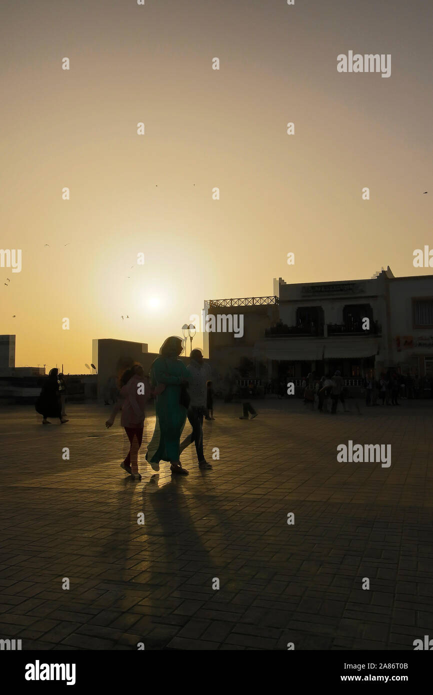 Moulay Assan Square, Essaouira, Marocco Foto Stock