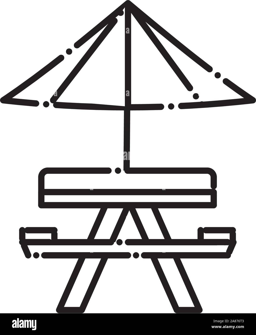 Icona table design, Camping Bosco avventura estiva di stile di vita e di viaggi a tema all'aperto illustrazione vettoriale Illustrazione Vettoriale