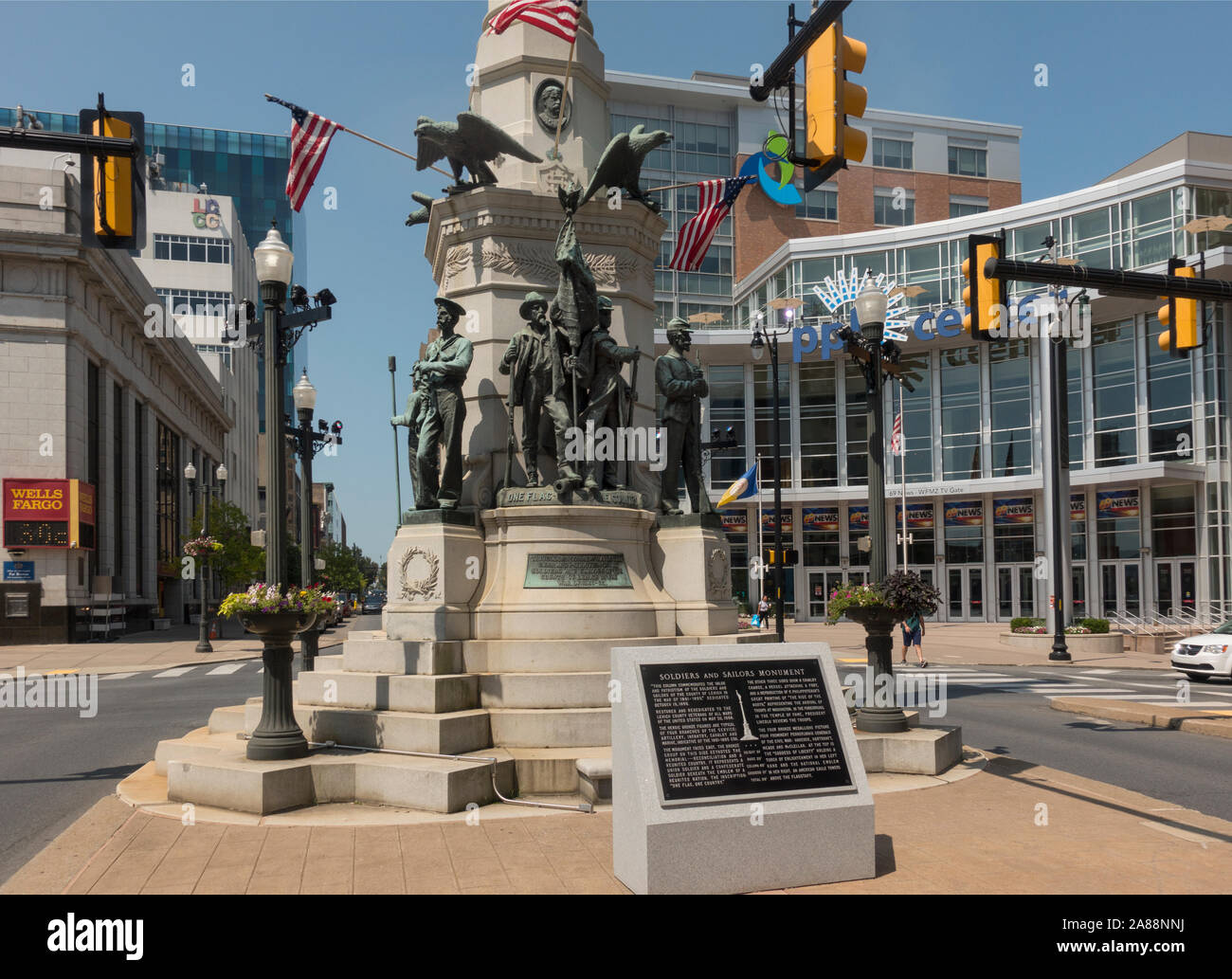 Soldati e marinai monumento Allentown PA Foto Stock