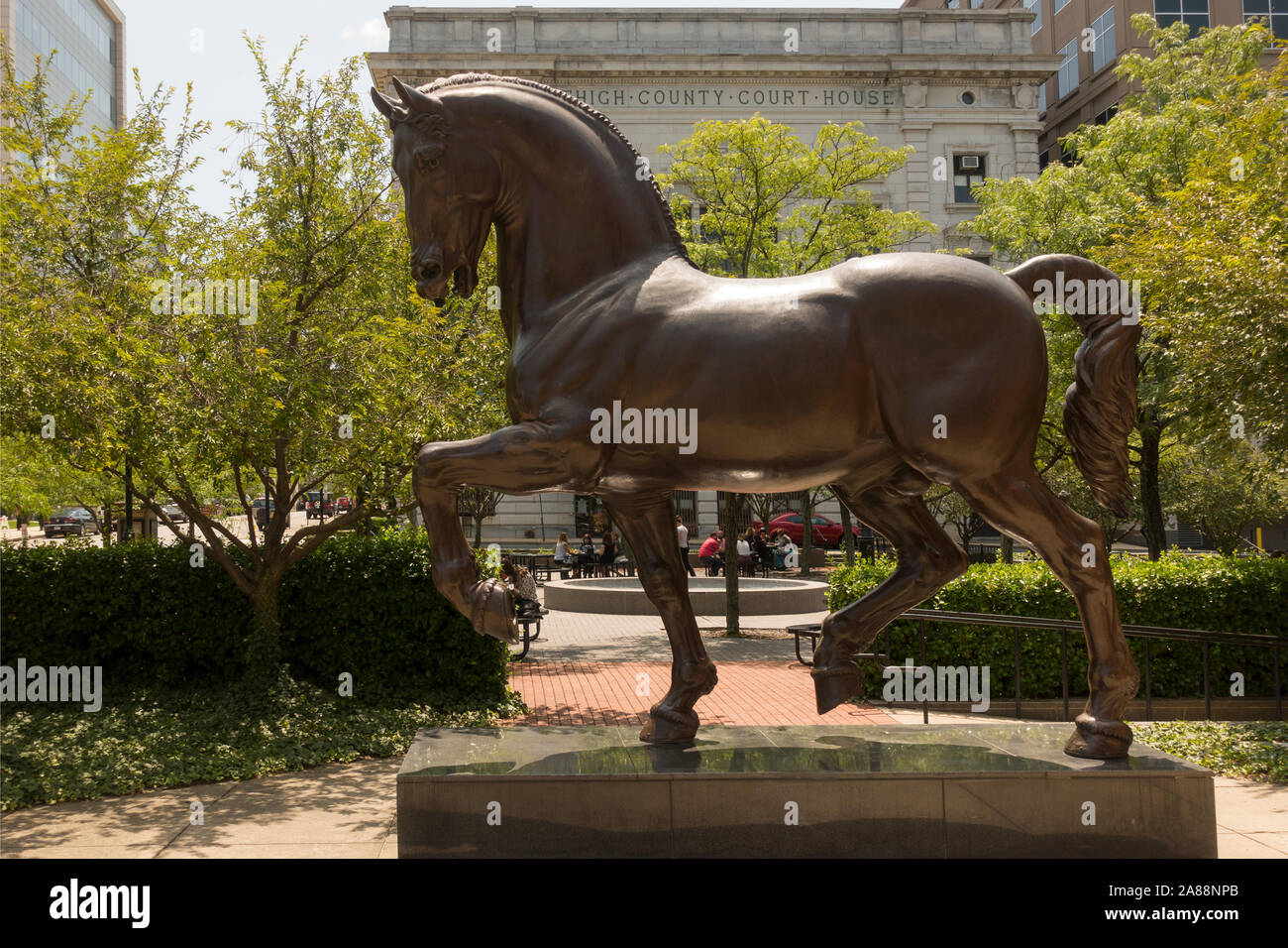 Cavallo di Leonardo scultura Allentown PA Foto Stock