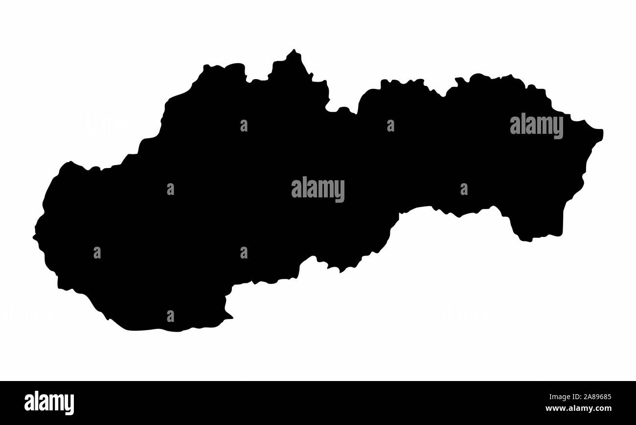 La Slovacchia silhouette mappa Illustrazione Vettoriale