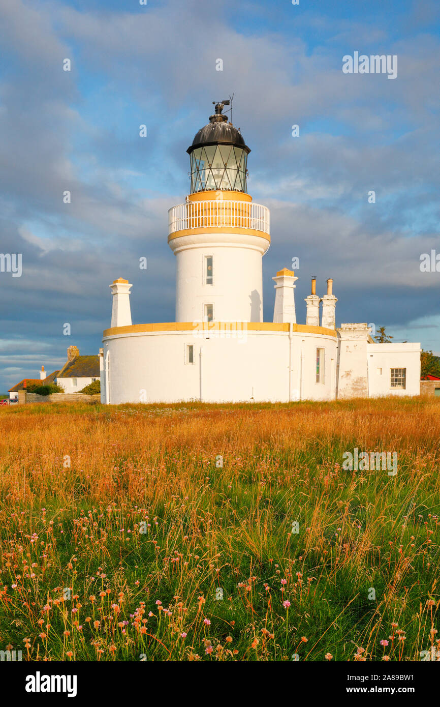 Leuchtturm am Chanonry Point, Schottland Foto Stock