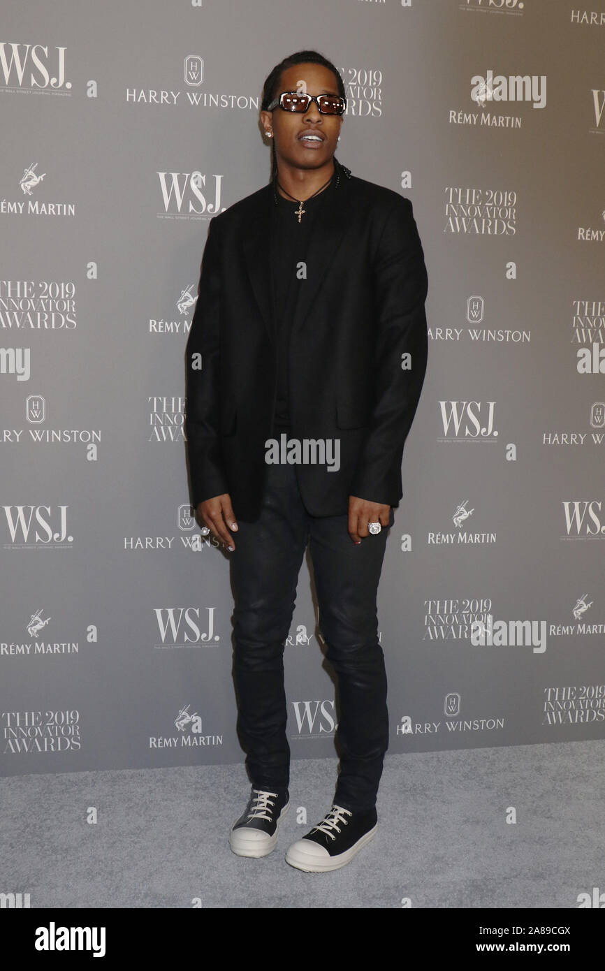 Novembre 06, 2019 ASAP Rocky al WSJ Magazine innovatori 2019 Awards presso il Museo di Arte Moderna di New York.Novembre 06, 2019. Credit:RW/MediaPunch Foto Stock