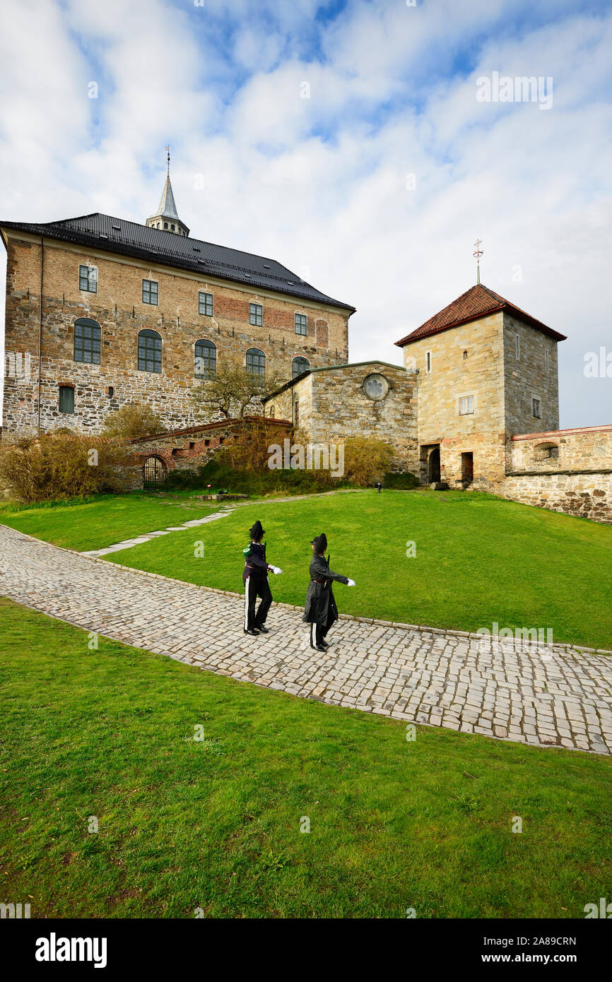 La Fortezza di Akershus (Akershus Festning), un iconico custode di Oslo. Norvegia Foto Stock