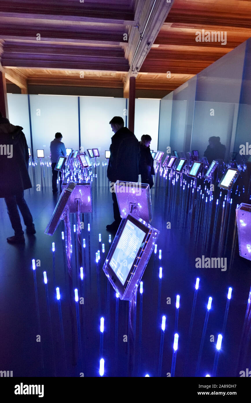 Il Premio Nobel per la pace nel centrale quartiere Bjorvika. Oslo, Norvegia Foto Stock