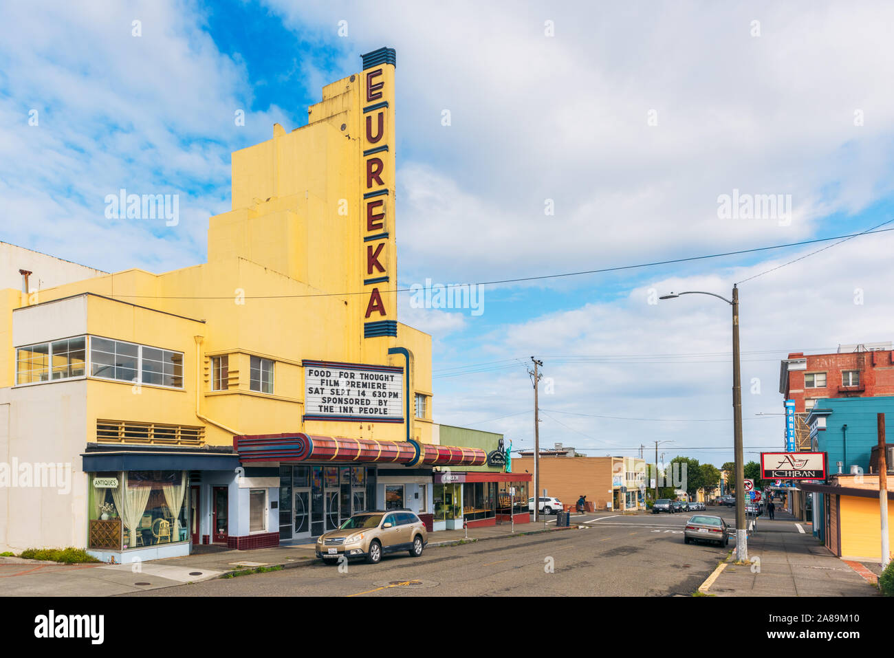 Eureka Theatre di Eureka, California, USA. Si tratta di un'arte moderne cinema di stile ed è stata costruita nel 1939. Foto Stock