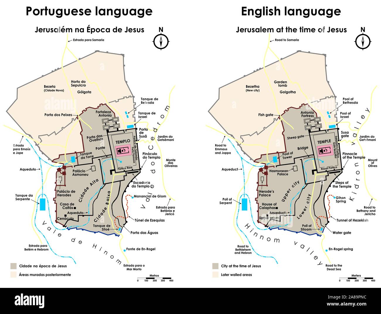 Gerusalemme al Tempo di Gesù Illustrazione Vettoriale