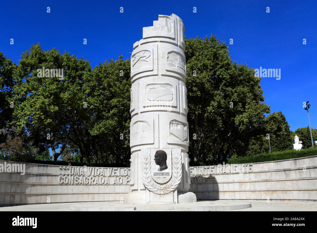 Il Duarte Pacheco monumento di Loule town, Algarve, Portogallo, Europa Foto Stock