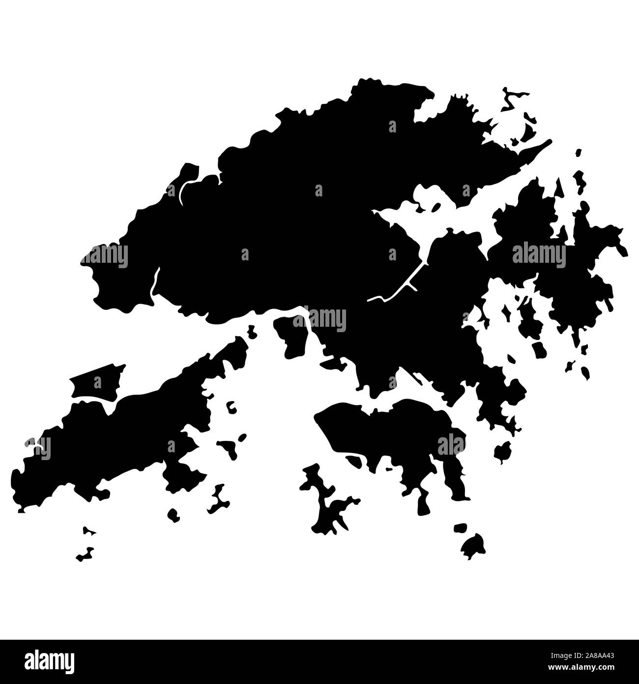 Hong kong mappa illustrazione vettoriale EPS 10. Illustrazione Vettoriale