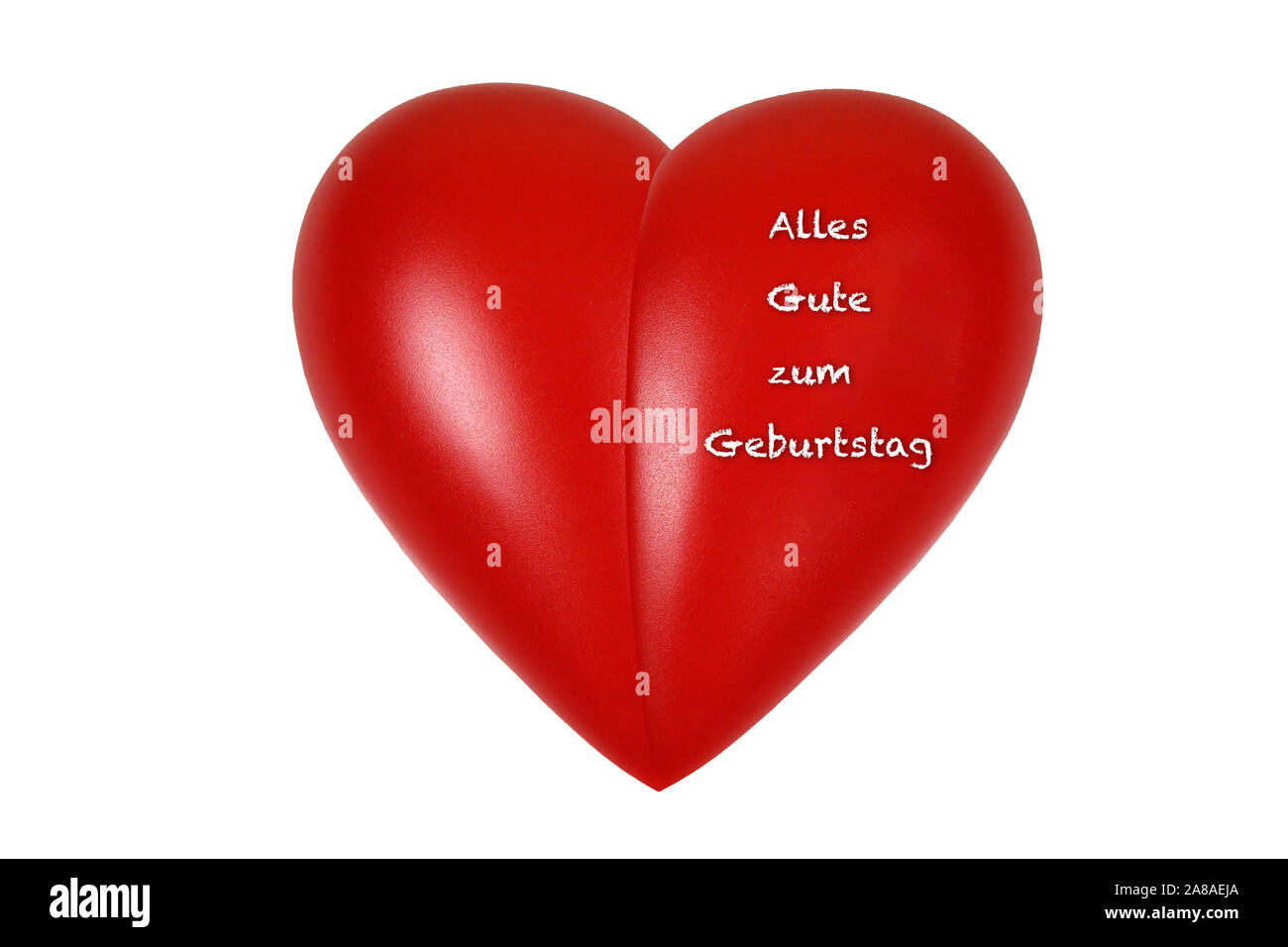 Rotes Herz, organo, Gesundheit, Körperteil, Alles Liebe zum Geburtstag, Foto Stock