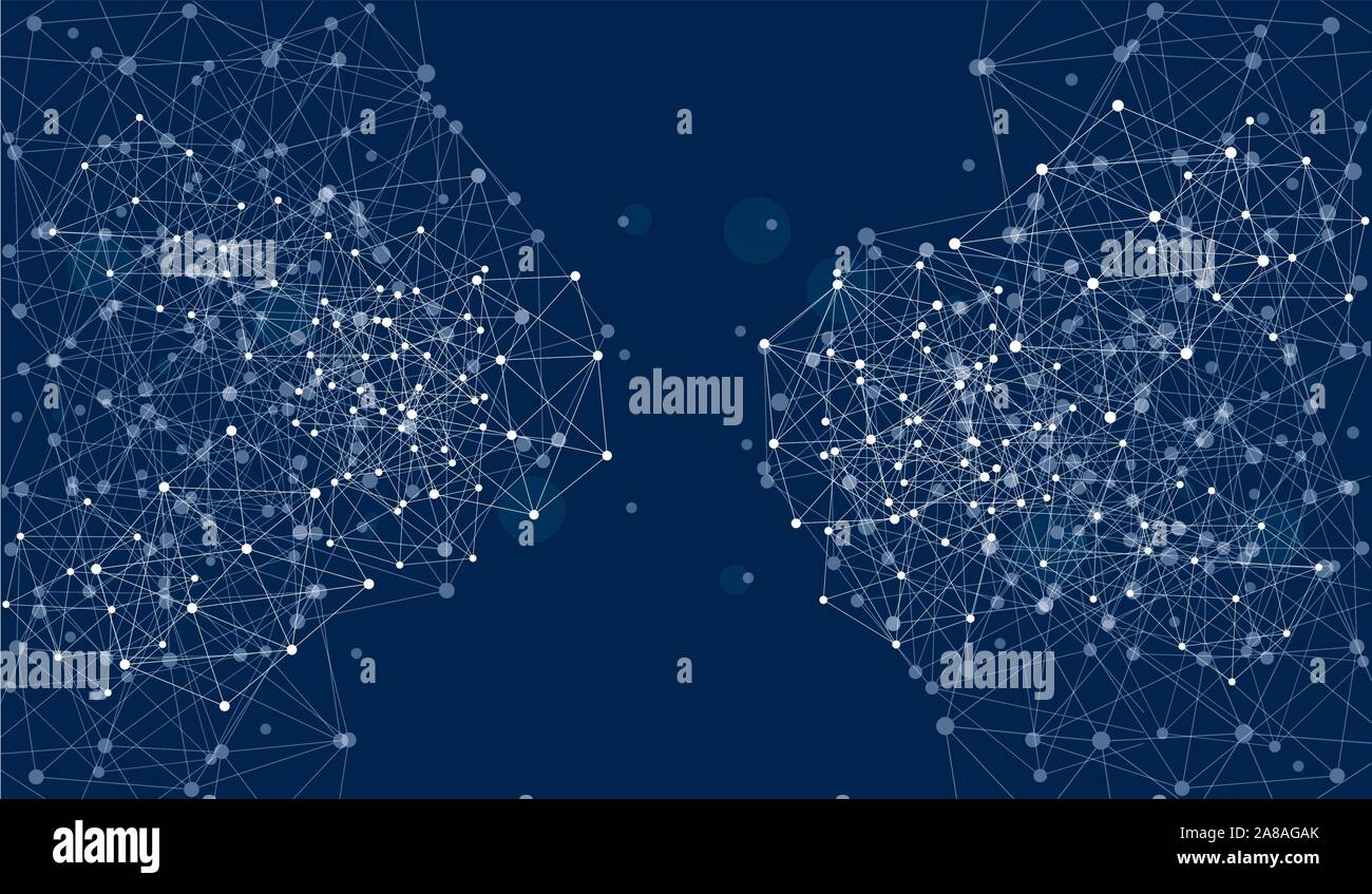 Digital sfondo astratto. Struttura Blockchain. Illustrazione Vettoriale Illustrazione Vettoriale