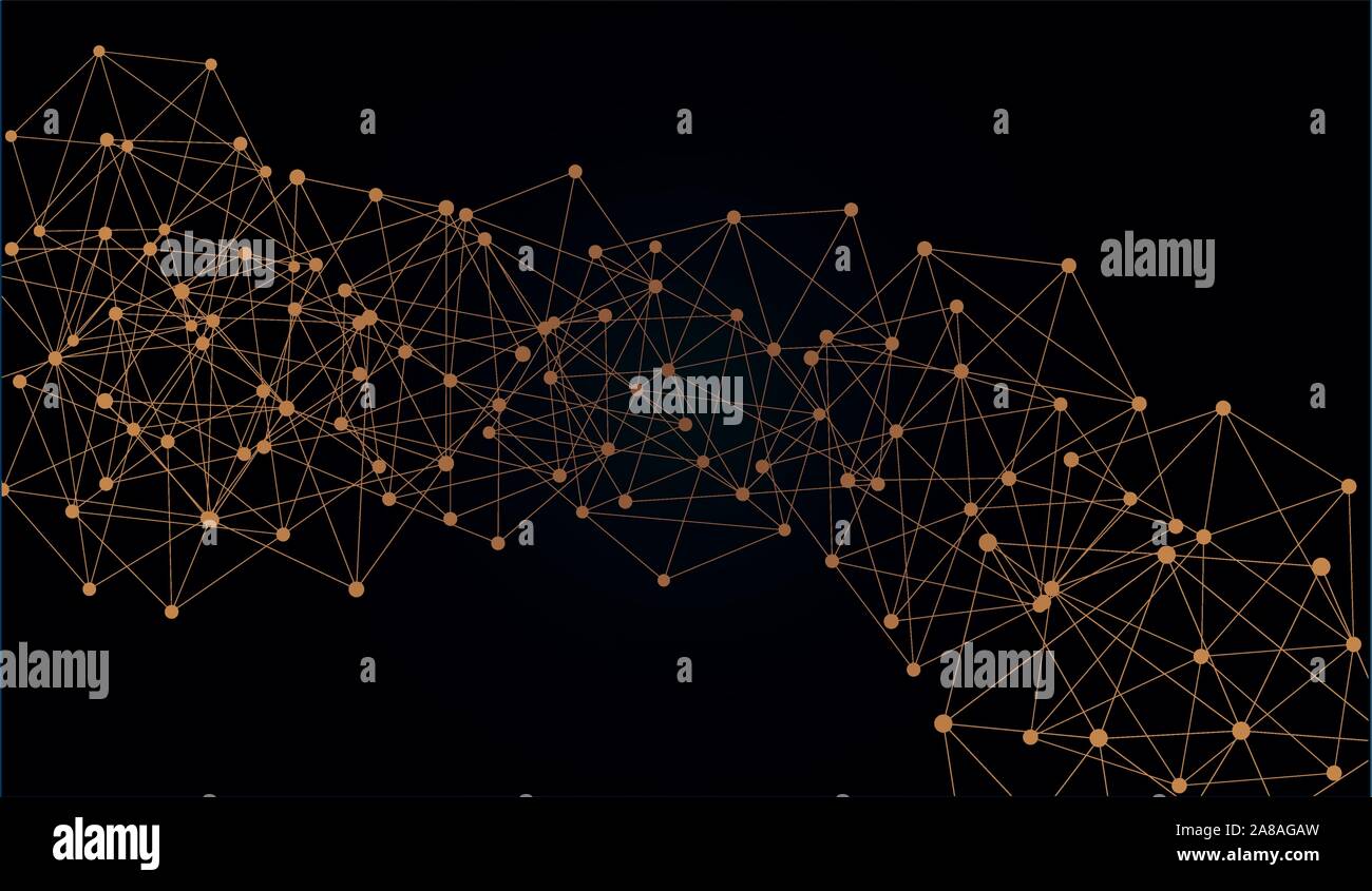 Digital sfondo astratto. Struttura Blockchain. Illustrazione Vettoriale Illustrazione Vettoriale