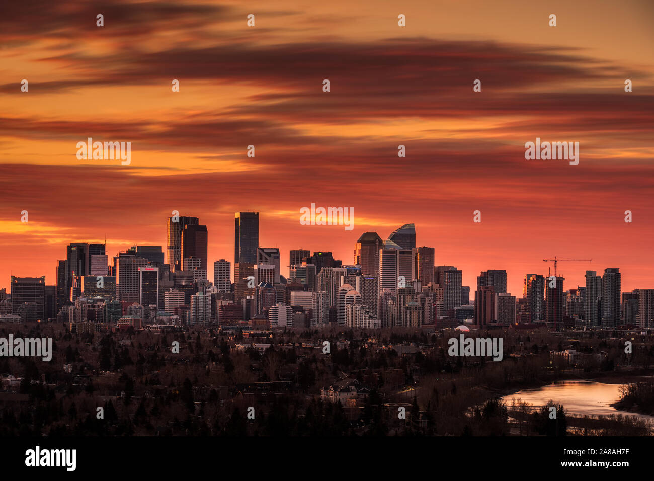 Sunrise di Calgary Alberta Canada Foto Stock