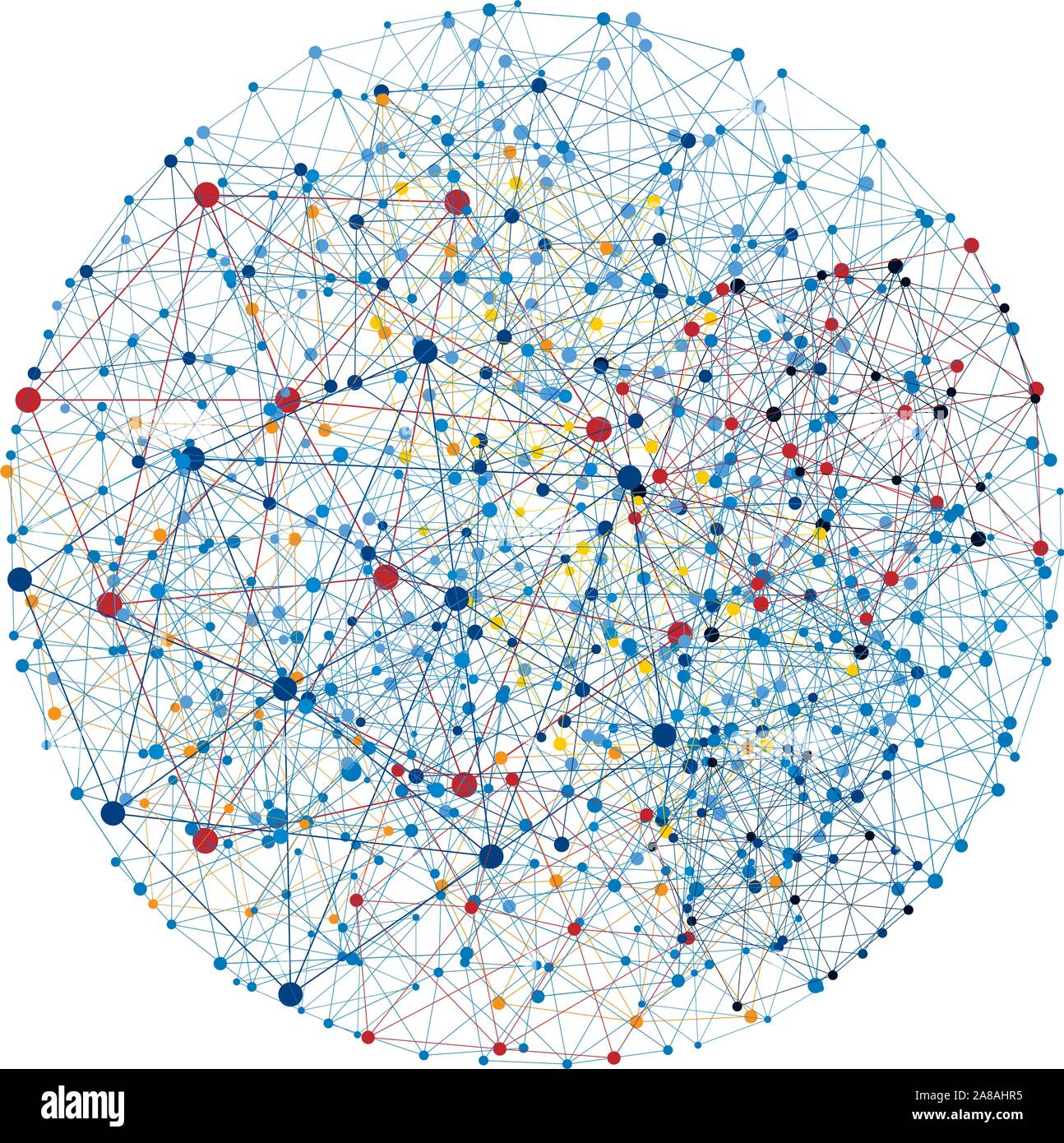 Digital sfondo astratto. Struttura Blockchain. Illustrazione Vettoriale Illustrazione Vettoriale