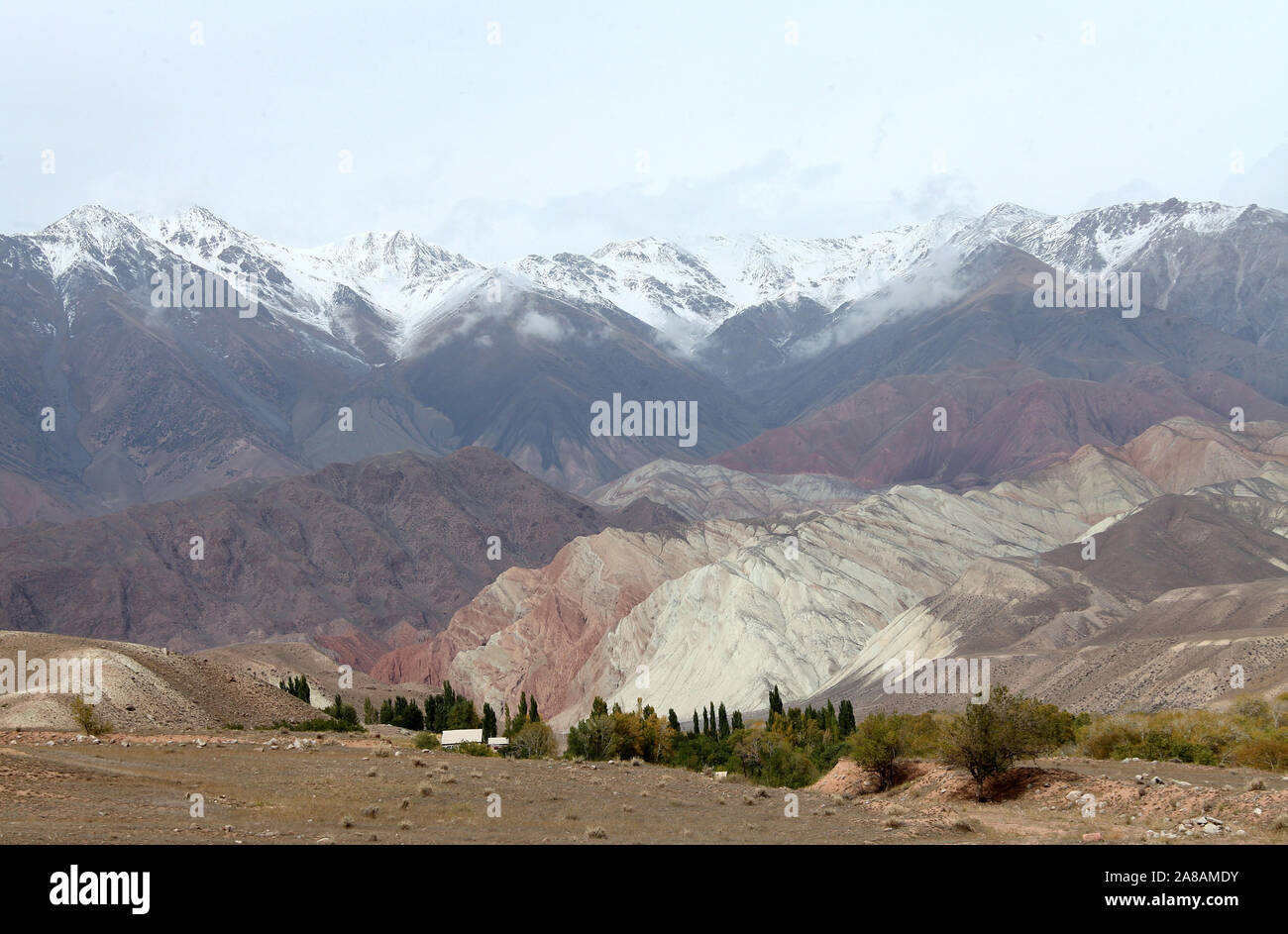 Il paesaggio del nord del Kirghizistan Foto Stock