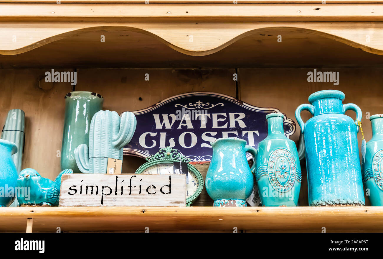 Paese proverbi e cucina Visualizza; Buc-ee Texas del resto Stop & dono Store. Foto Stock