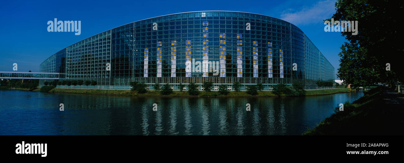 Palazzo del Governo al Waterfront, Consiglio d'Europa, Strasburgo, Francia Foto Stock
