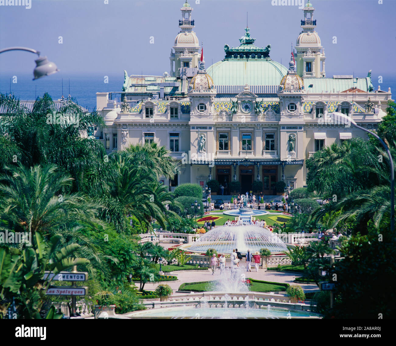 Facciata di un casinò di Monte Carlo, Monaco, Francia Foto Stock