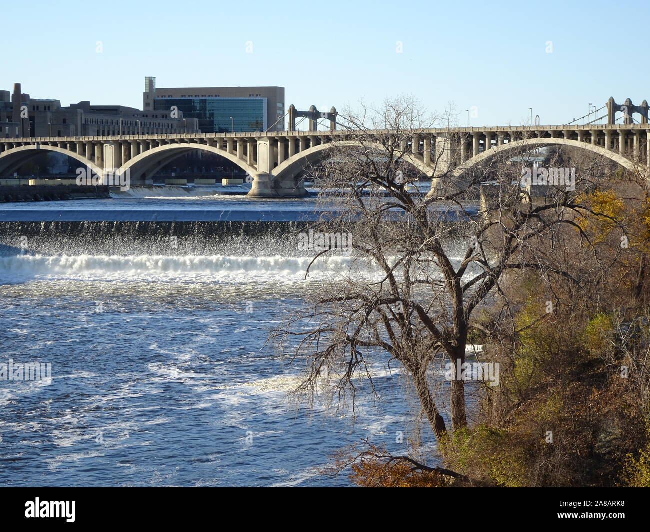 Serratura e Dam 1 a Minneapolis, Minnesota Foto Stock