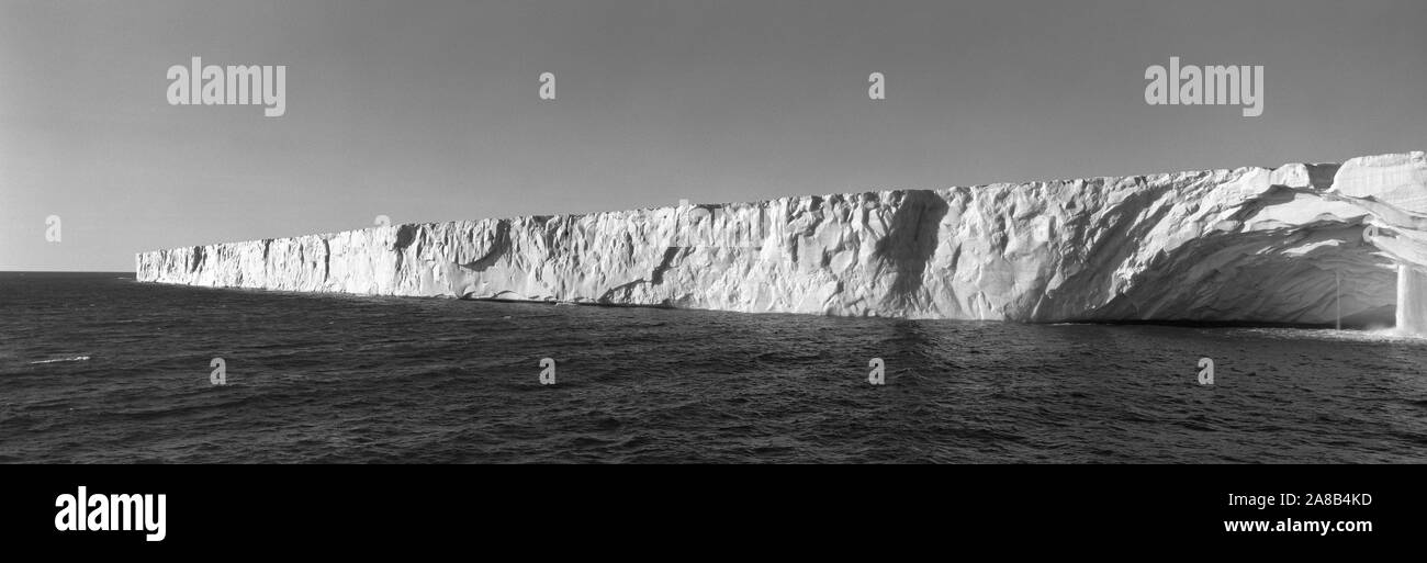 Ripiano di ghiaccio presso la costa Isole Svalbard, Norvegia Foto Stock