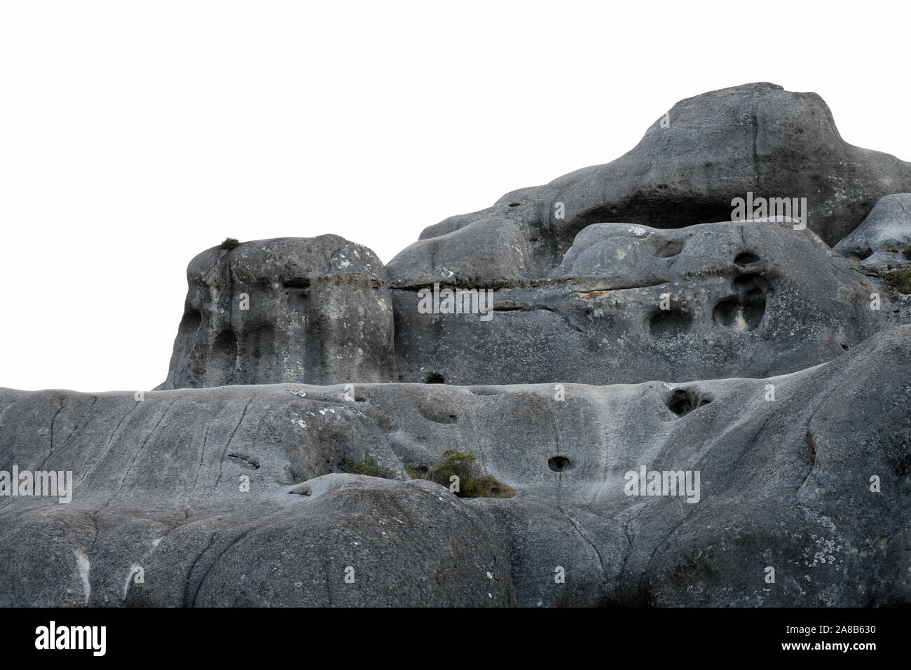 La piena immagine di frame di rocce calcaree a Castle Hill nell'Isola del Sud della Nuova Zelanda Foto Stock