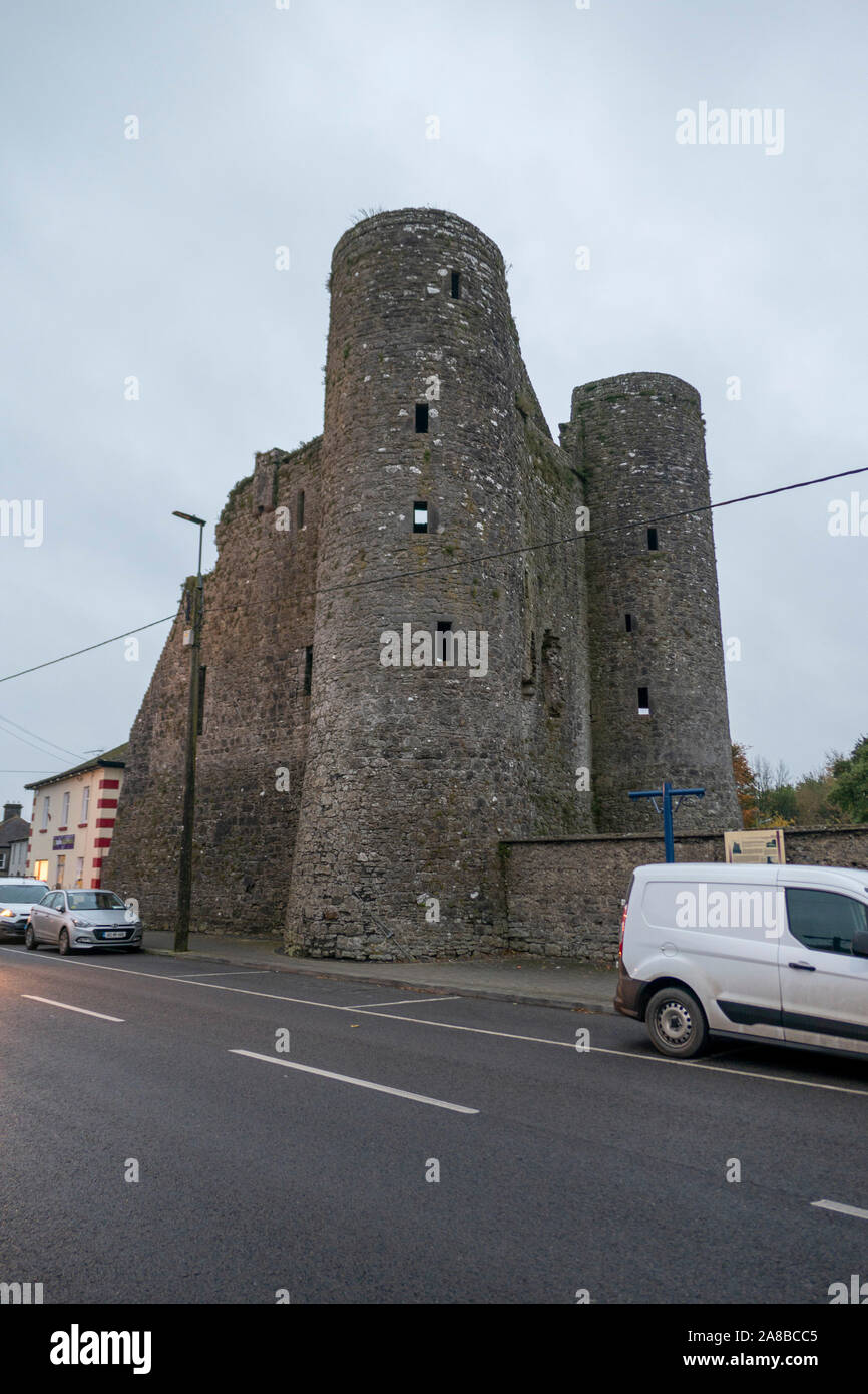 Delvin Castle, noto anche come castello di Nugent, in Delvin Westmeath Irlanda Foto Stock