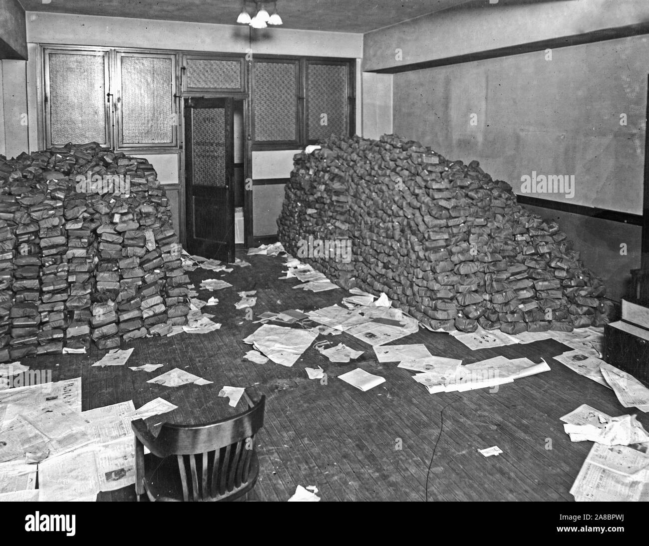 Pacchetti di natale per gli Stati Uniti Soldati durante la Prima Guerra Mondiale (regali di Natale, Natale scatole) Foto Stock