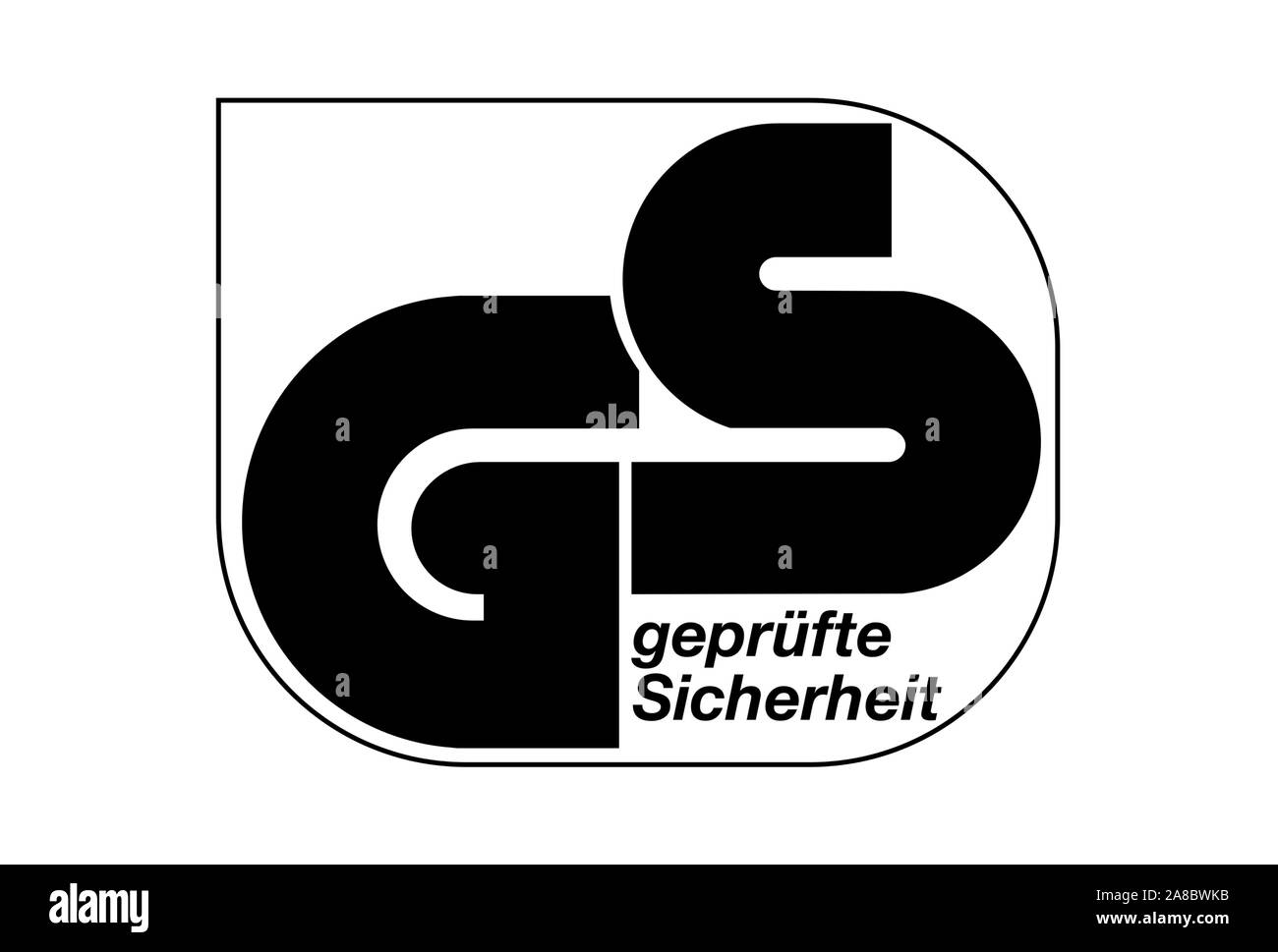 GS-Zeichen, Logo, Gepruefte Sicherheit, Foto Stock