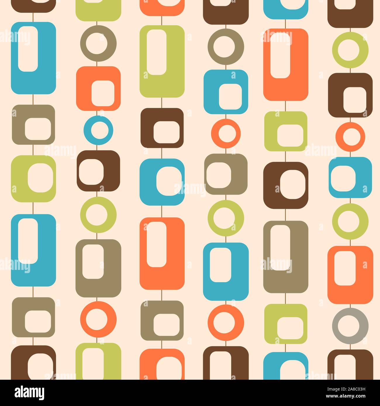 Metà secolo stile modello senza giunture Illustrazione Vettoriale