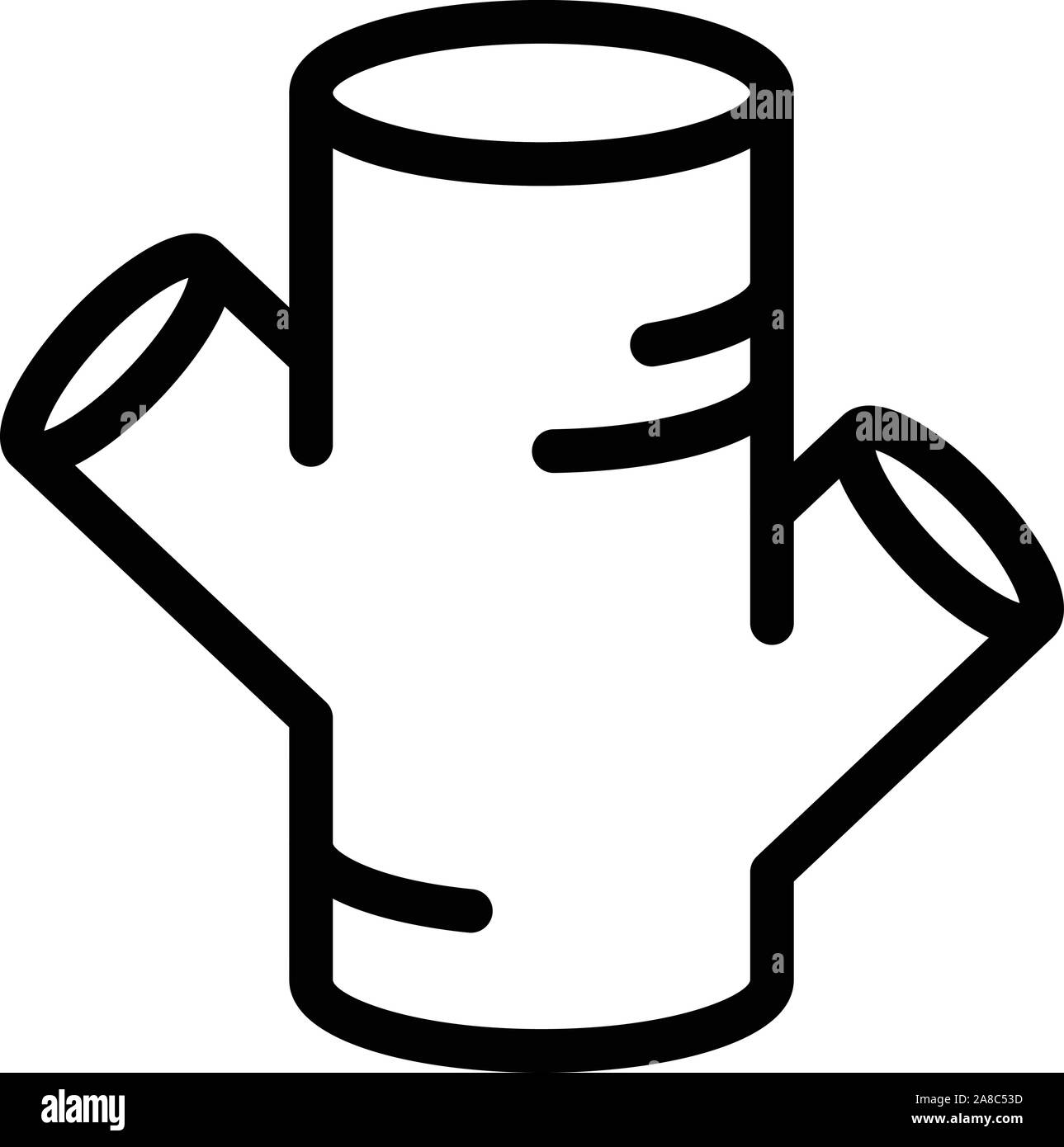 Icona di curcuma, stile contorno Illustrazione Vettoriale