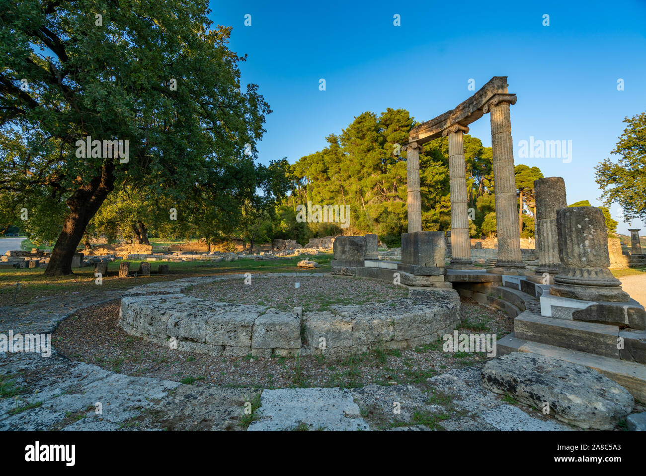 Sito archeologico di Olimpia Patrimonio mondiale dell'UNESCO in Grecia Foto Stock