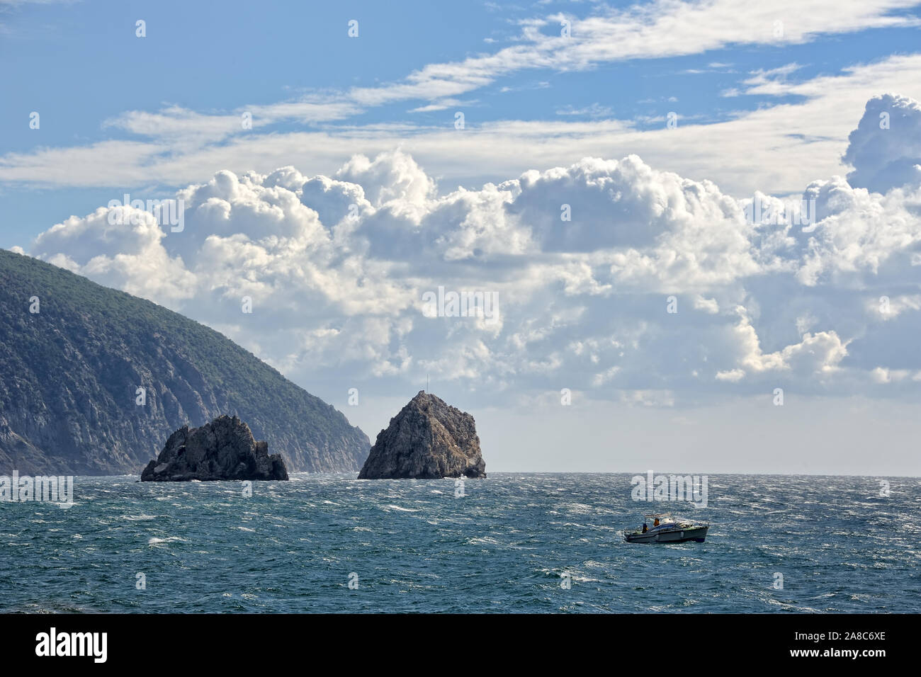 Rocce Adalary - Due Twin-Cliffs vicino a Gurzuf Foto Stock
