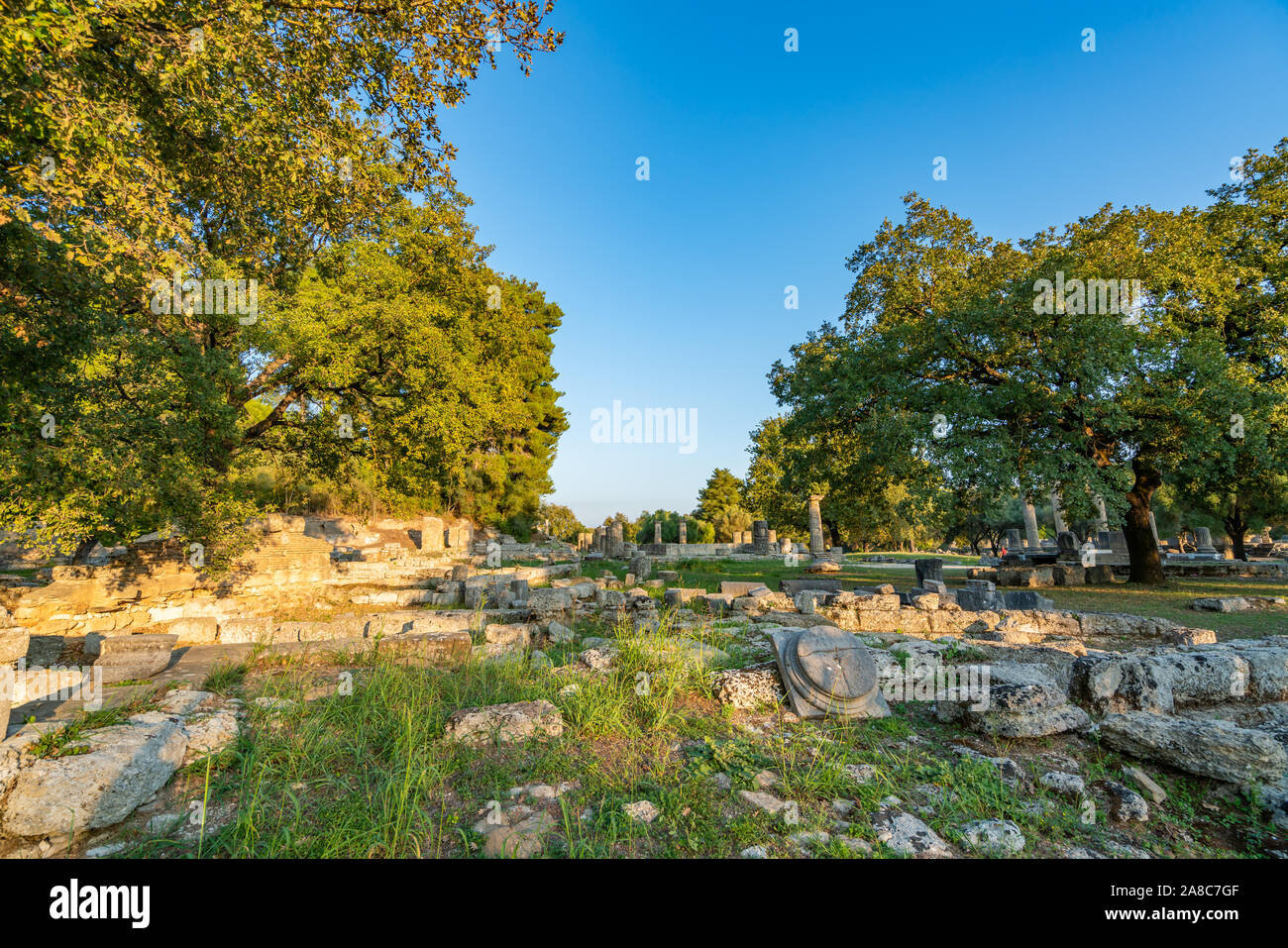 Sito archeologico di Olimpia Patrimonio mondiale dell'UNESCO in Grecia Foto Stock